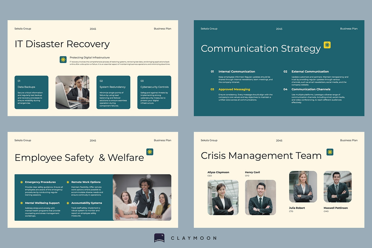 Business Continuity Strategy, a Presentation Template by Claymoon Lab (Photo 6 of 6)
