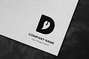 D Leaf Water Logo Template, a Branding & Logo Template by IndraSign (Thumbnail 1 of 3)
