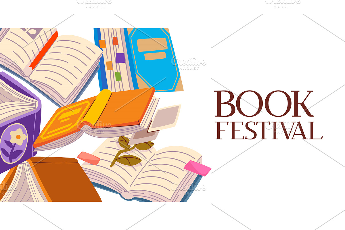 Book festival cover design with, an Education Illustration by art PVP - market