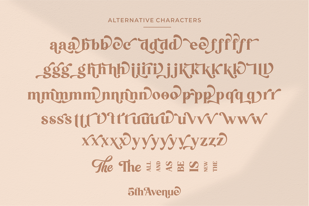 5th Avenue - Fancy Typeface, a Serif Font by 50Fox (Photo 34 of 38)