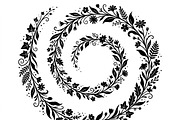 50 Elegant Floral Leaf Spiral Frame, a Decorative Illustration by Amazin_art (Thumbnail 9 of 39)