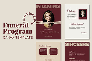 Elegant Funeral Program