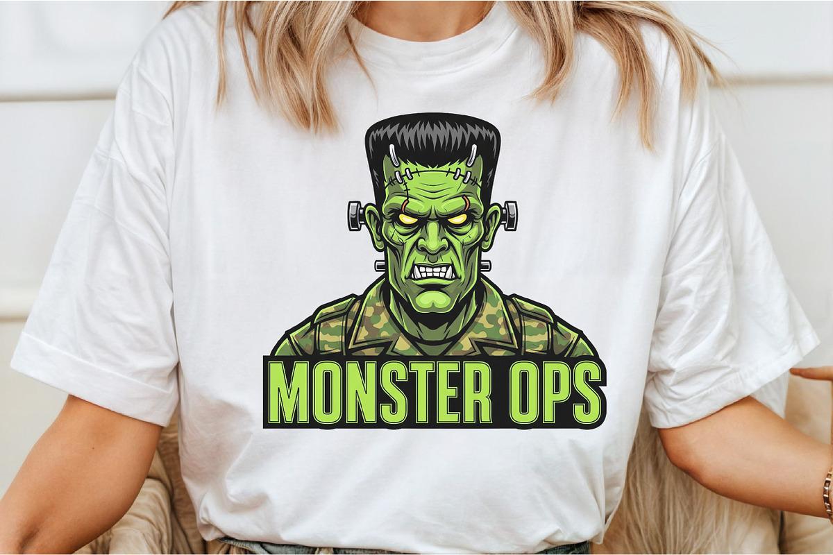 Camo Monster Halloween Sublimation, an Illustration by DreamCafeArt (Photo 3 of 6)