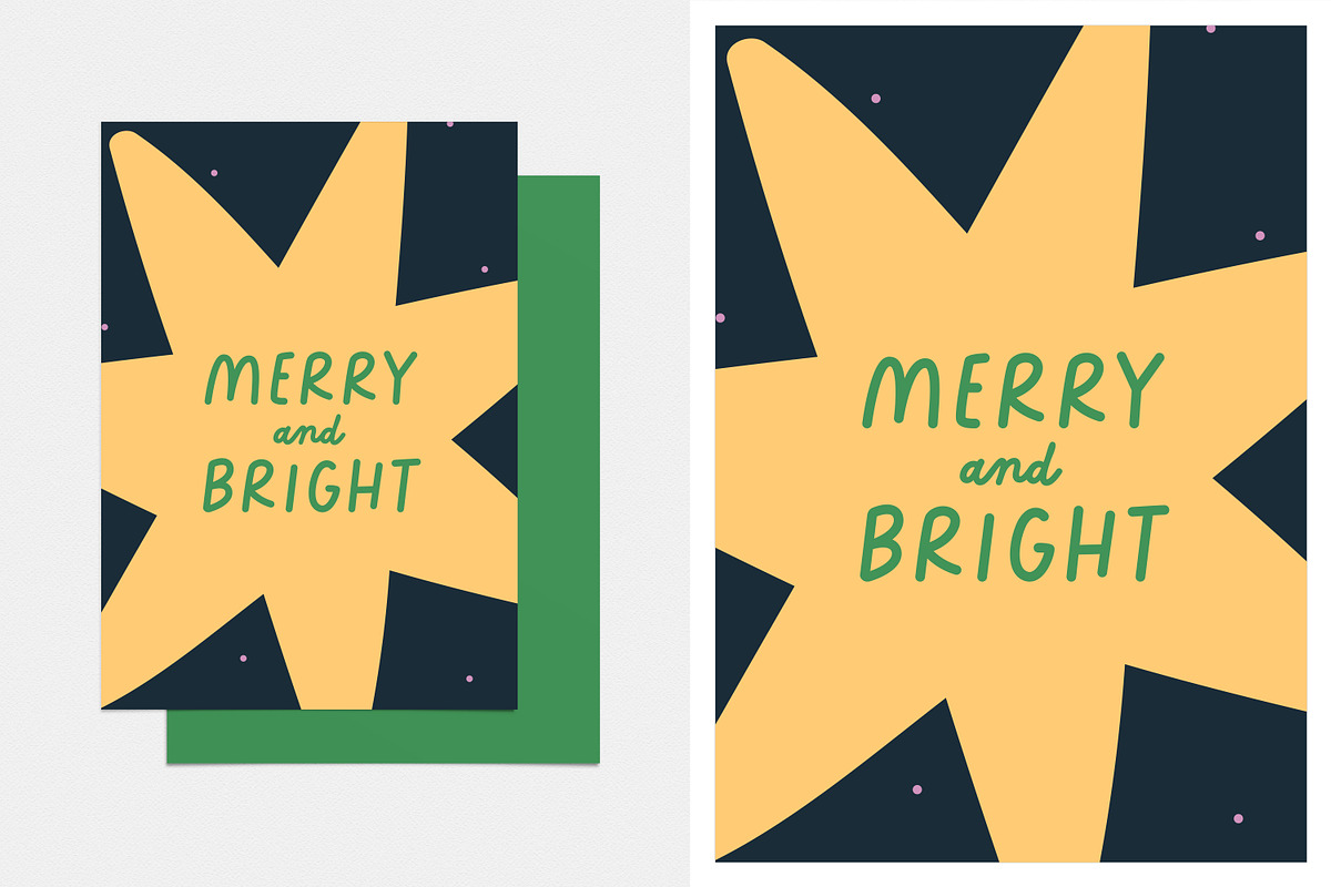 Christmas vibes posters, cards set, a Decorative Illustration by Good Studio (Photo 3 of 7)
