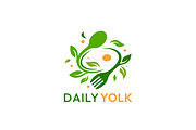 Spoon Fork Egg Leaf Logo Breakfast, a Branding & Logo Template by Signatoro (Thumbnail 1 of 3)