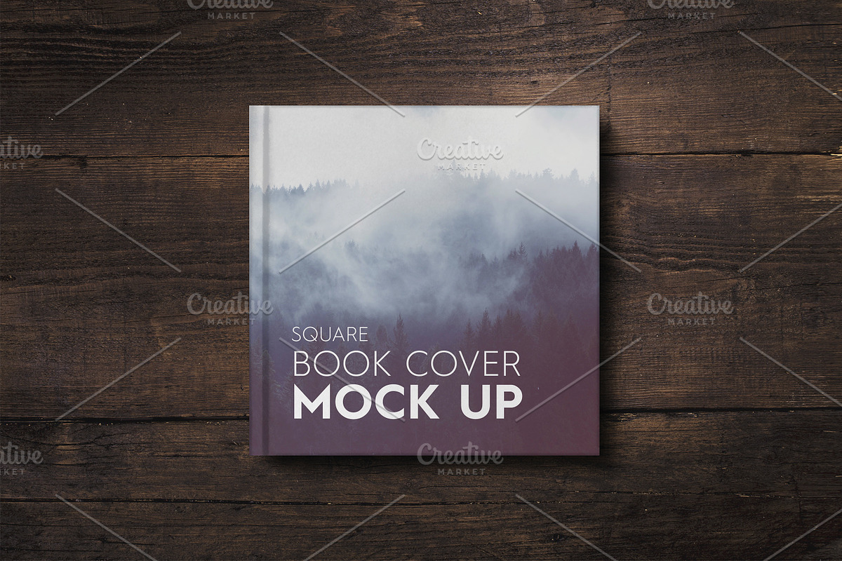 SALE - Square Book Cover Mockup, a Print Template by attraax (Photo 2 of 4)