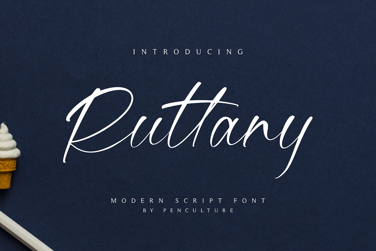 Ruttany- Modern Script Font
