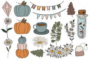 Thanksgiving Cozy Fall Clipart