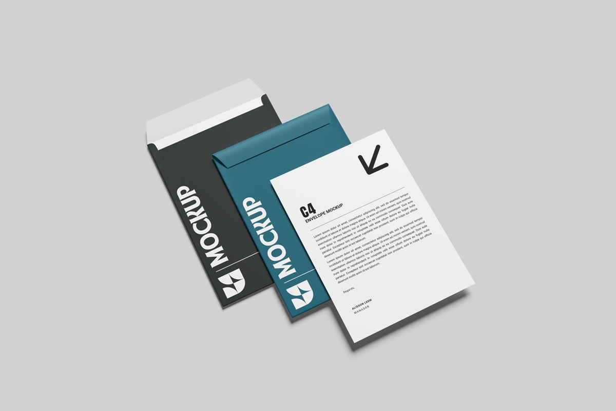 High Quality C4 Envelope Mockup, an Advertising Mockup by GraphicWindow (Photo 5 of 5)