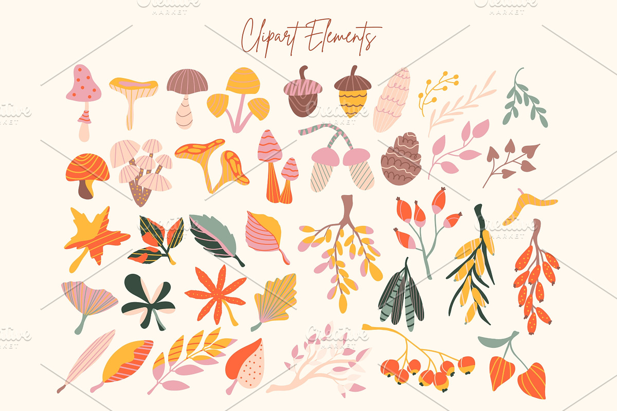 Cute cozy autumn graphics & patterns, a Seasonal Illustration by CapriceMeDesigns (Photo 3 of 24)