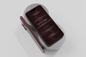 iPhone 18 Pro Max Psd Mockup Set, an iPhone Mockup by MOCKUPSDESIGN
