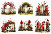 Whimsical Spring Fence Clipart, an Illustration by Craft Nest (Thumbnail 5 of 12)
