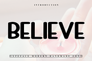 Believe, a Sans Serif Font by InermediaSTUDIO (Thumbnail 1 of 7)