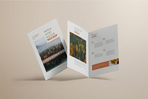 Bifold Vertical Brochure Mockup