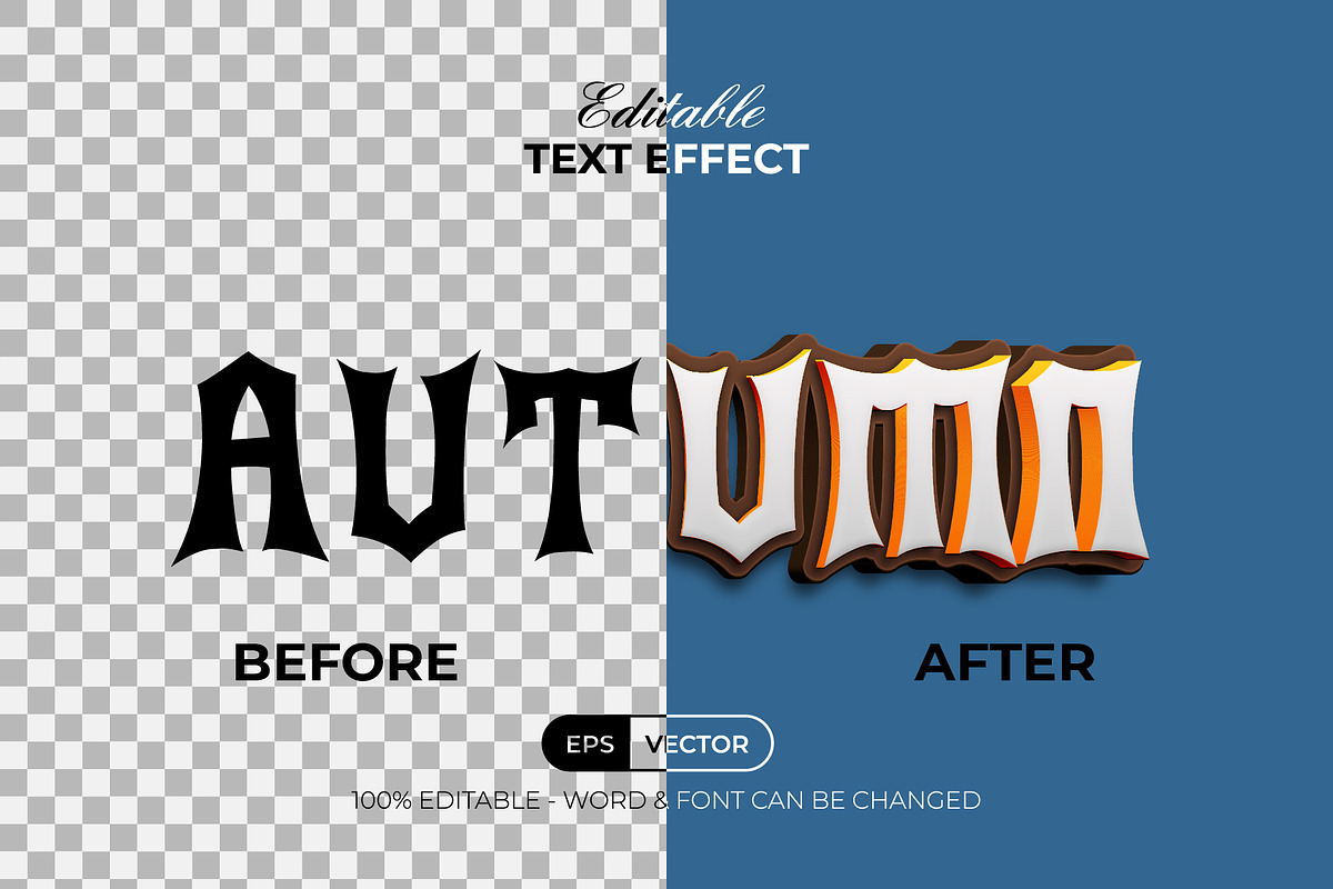 Autumn Text Effect 3D Style, a Layer Style Add-On by Mockmenot (Photo 2 of 2)