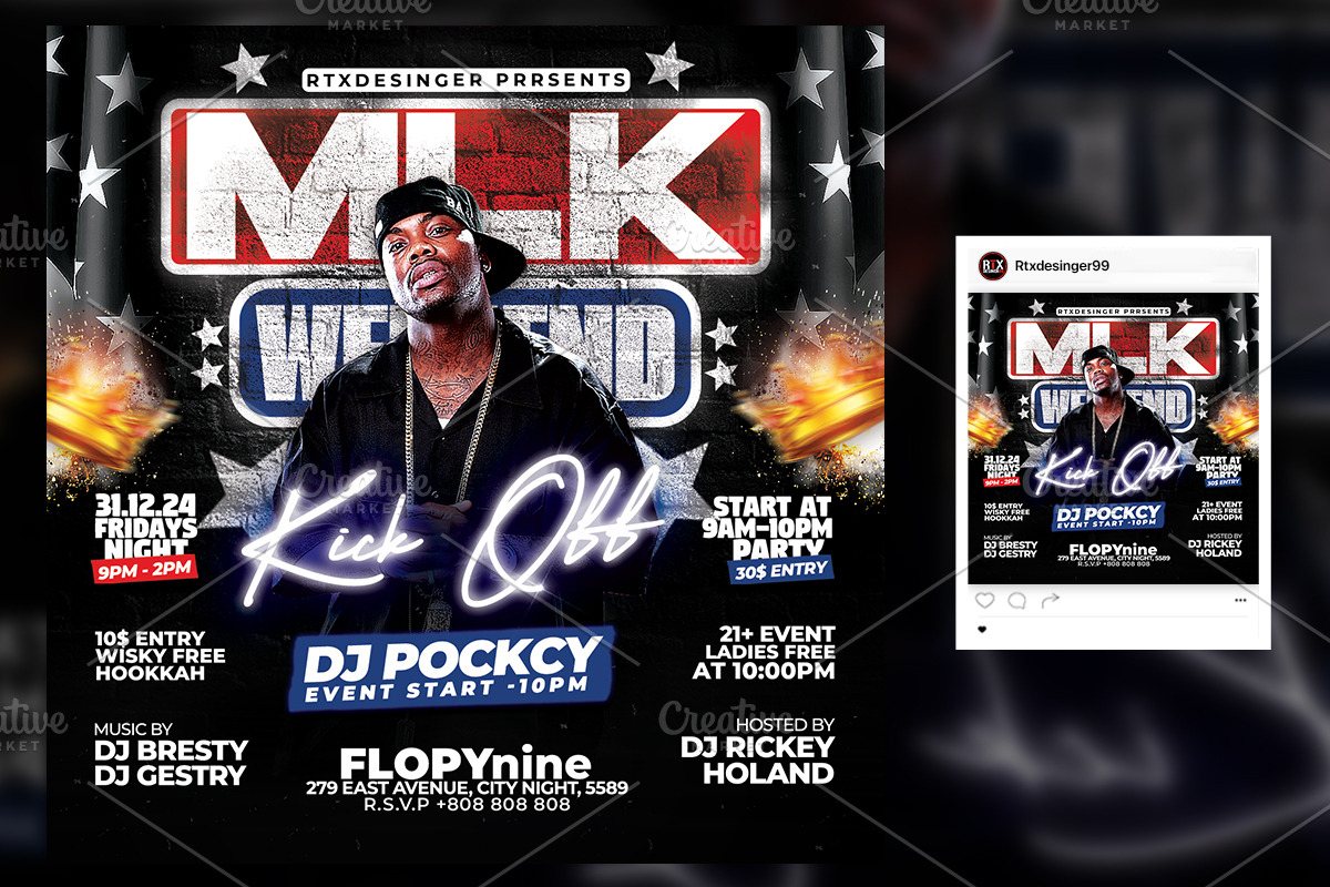 MLK Weekend Flyer, a Flyer Template by RTXdesinger99 (Photo 3 of 3)