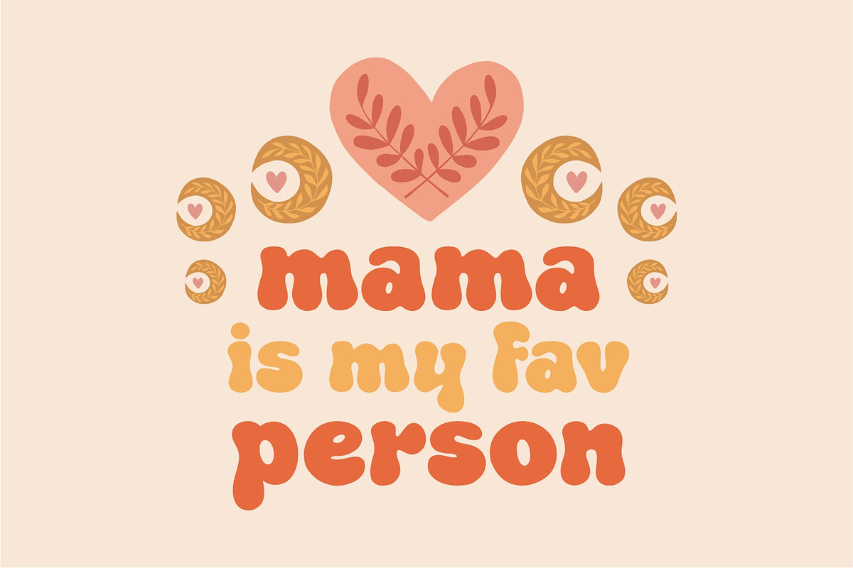 Boho Mama - Retro Groovy Font, a Sans Serif Font by Keithzo (Photo 4 of 5)