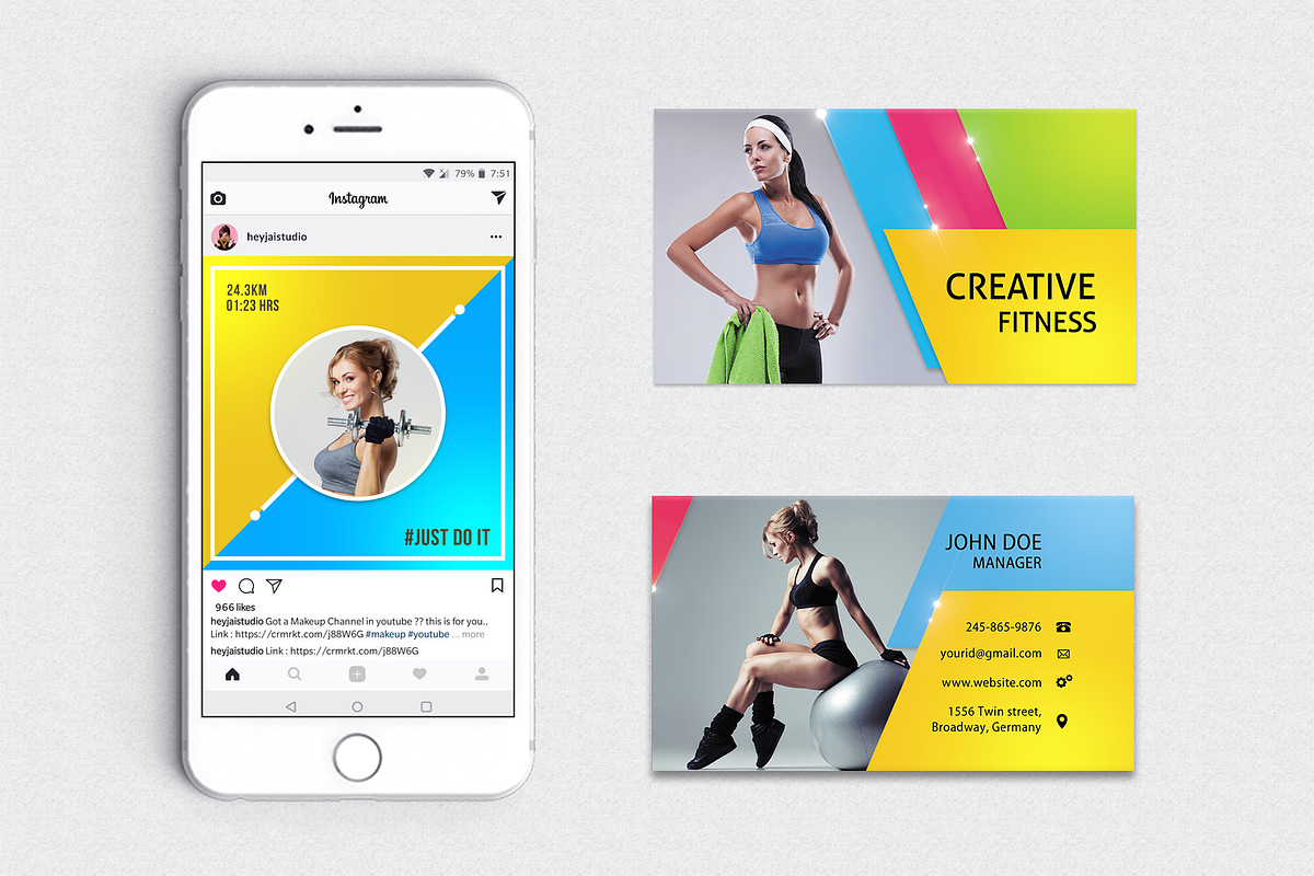 Fitness Social Media Kit, a Social Media Template by Jaisivakumar (Photo 8 of 12)