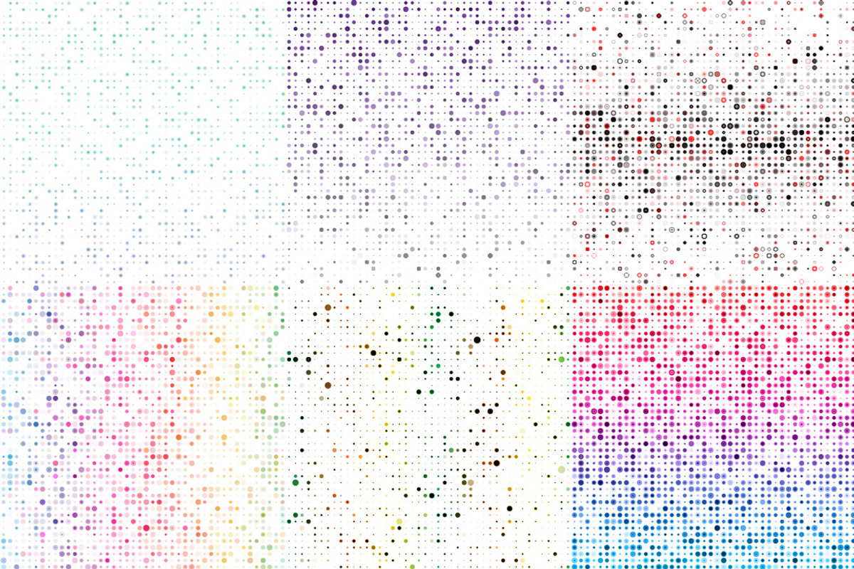 Vector Dots Pattern Backgrounds preview 4