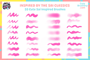Procreate Paint Tool Sai Brushes, a Brush Add-On by Cozy Brushery (Thumbnail 2 of 10)