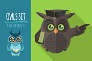 owls set, an Animal Illustration by adi katz (Thumbnail 5 of 5)