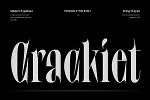 Crackiet - Modern Condensed Font