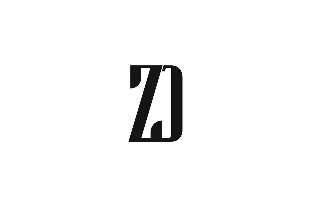 Alphabet letters logo JZ, ZJ, a Branding & Logo Template by mrshamsjaman