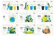 Ecology flat vector illustrations, a Templates & Theme by Grivina's shop (Thumbnail 20 of 31)