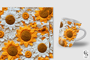 3D Crochet Sunflowers Lace Patterns, a Pattern Graphic by Creative Store (Thumbnail 4 of 5)