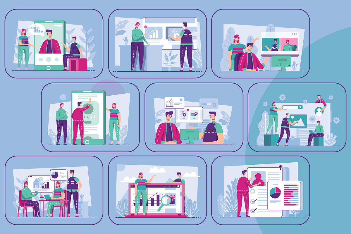 Fintech Unique Illustration Team, a Templates & Theme by Portocraft (Photo 6 of 6)