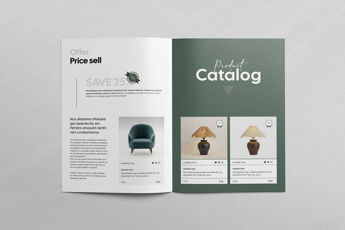 Product Catalog Template, a Brochure Template by KreateTribe (Photo 5 of 9)