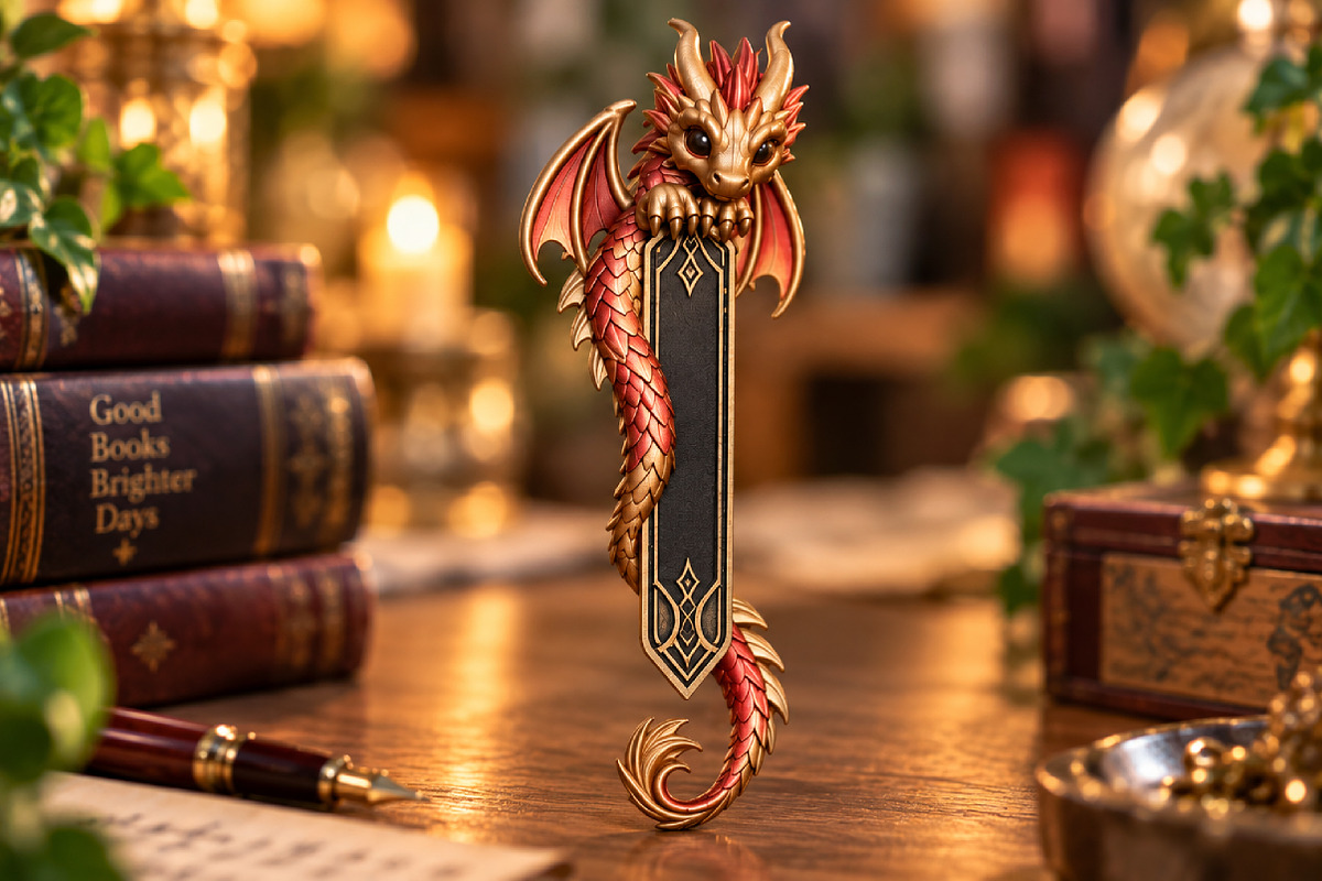 Dragon Bookmark 3D Print STL, an Animal 3D Model by Creative Art (Photo 2 of 3)
