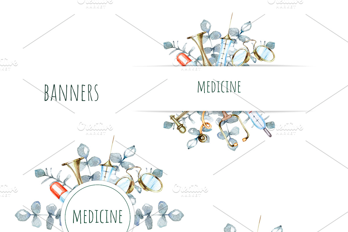 medicine and homeopathy, a Healthcare Illustration by OlyaSenko (Photo 7 of 8)
