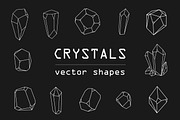 Crystals vector shapes, an Object Illustration by MalinaShop (Thumbnail 1 of 5)