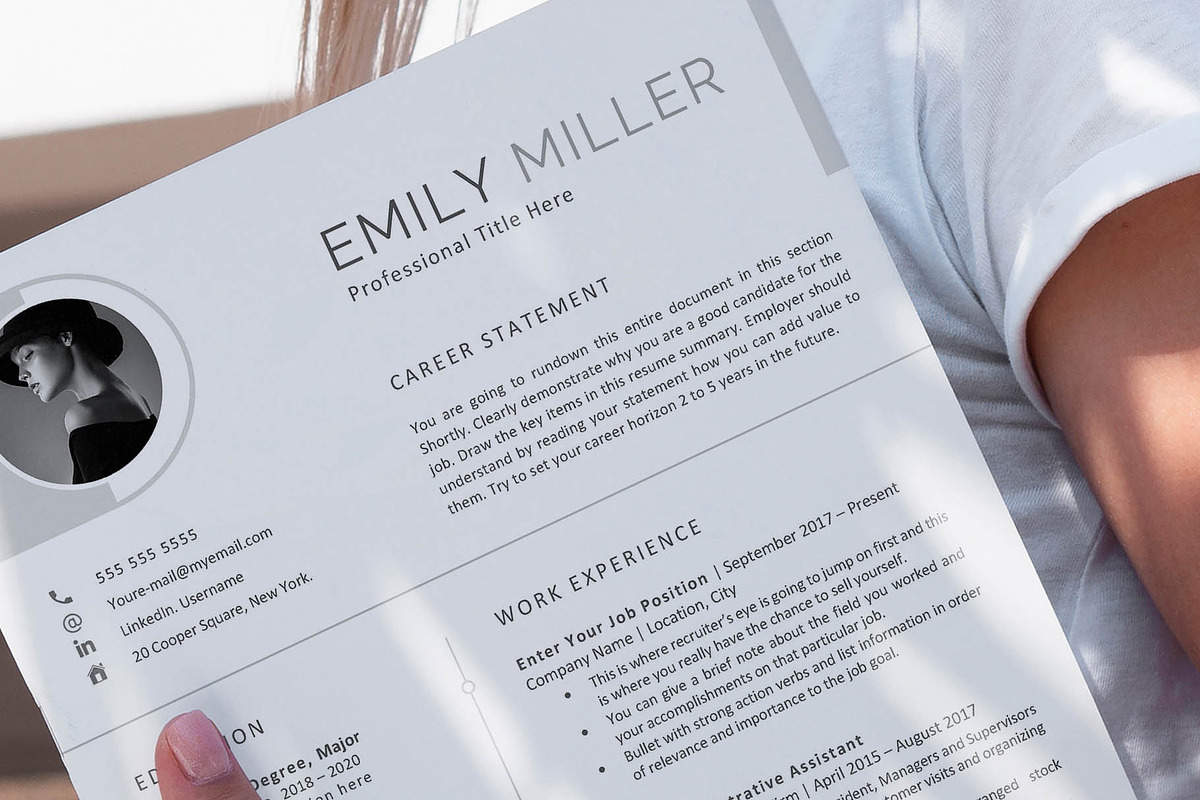 Modern, Creative Resume Template, a Resume Template by VictoriousVita (Photo 8 of 8)