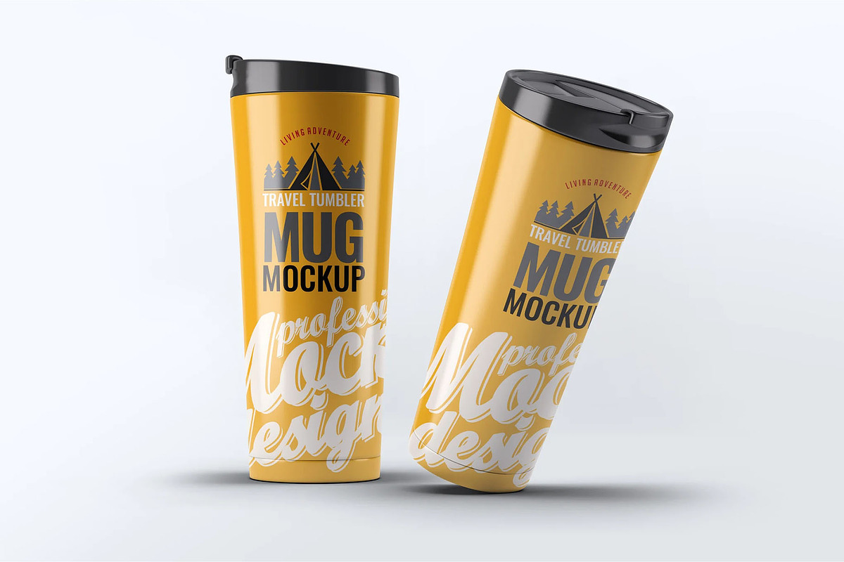 Travel Tumbler Mug Mock-Up, a Product Mockup by DesignRushMarket (Photo 4 of 7)