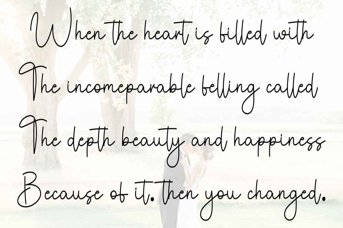 Wedding Anitimes, a Handwritten Font by FreshTypeINK (Photo 9 of 9)
