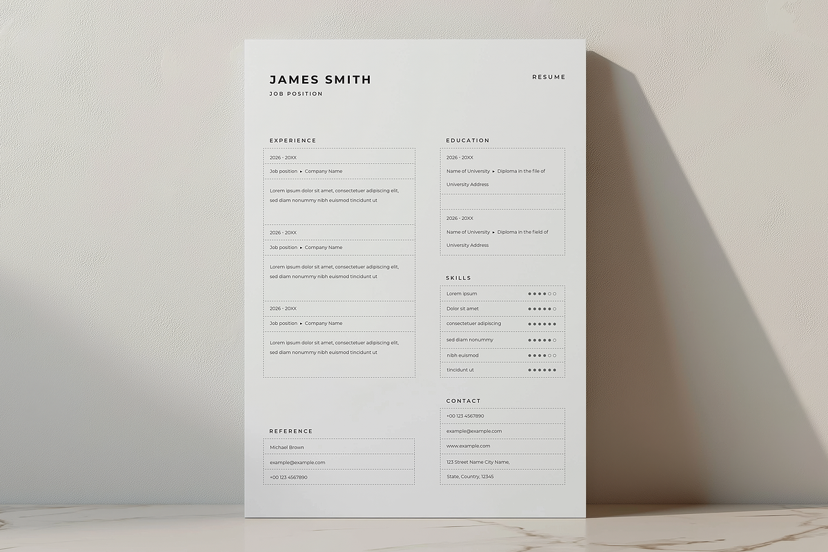 Minimal CV in A4 / Us letter Size, a Resume Template by Filip Studio (Photo 4 of 4)