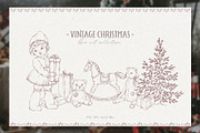 Vintage Christmas Line art winter, a Decorative Illustration by Kreker Kate (Thumbnail 1 of 10)