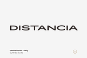 Distancia - Extended Sans Family, a Sans Serif Font by Hindia Studio (Thumbnail 1 of 9)