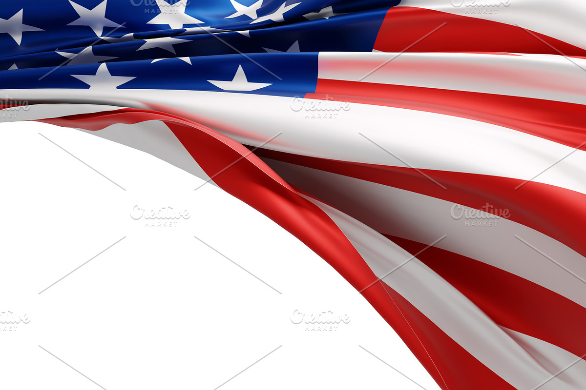 USA or American flag banner design, an Education Illustration by ArtBackground