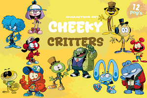 CHEEKY CRITTERS PNG SET, a Person Illustration by XiXong STUDIO
