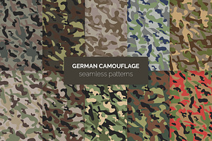 German Camouflage Seamless Patterns