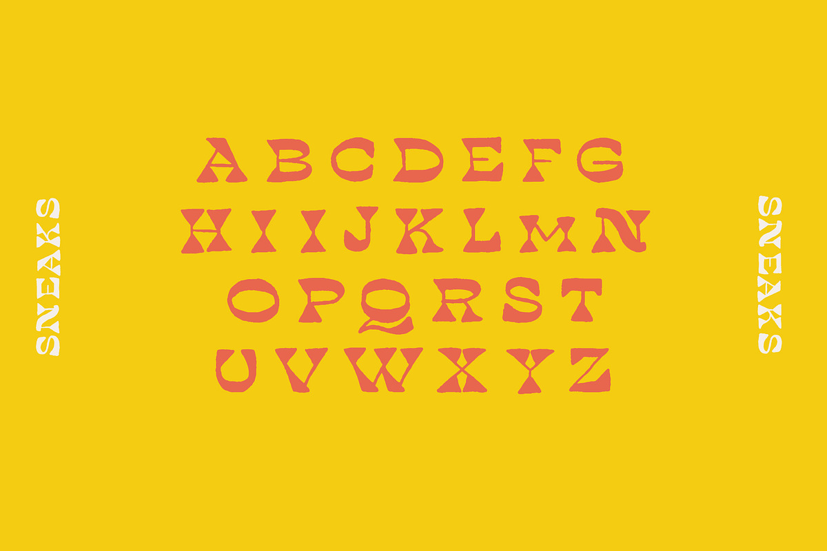 Sneaks Display Font, a Serif Font by Midnight Grim (Photo 4 of 7)