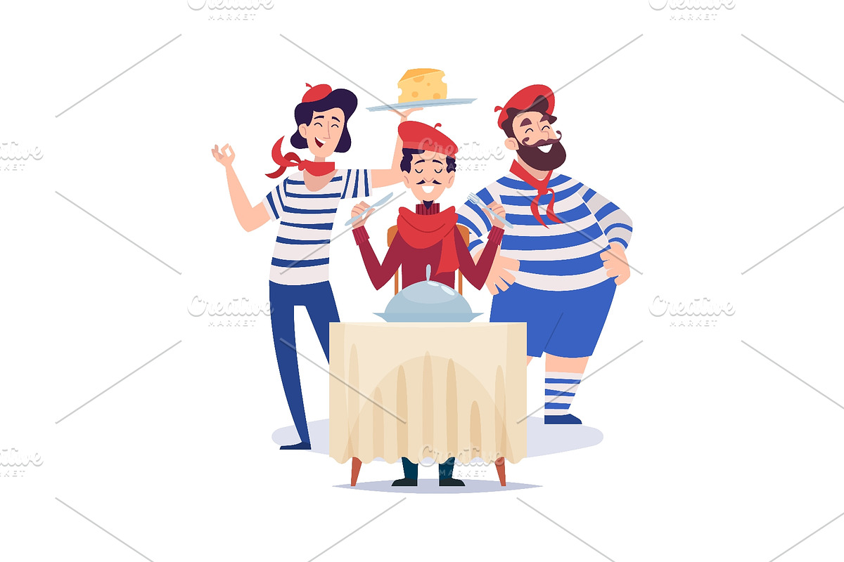 French family celebrating with, a Person Illustration by Onyx (Photo 1 of 3)