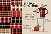 12 Lumberjack Tartan Patterns, a Background Graphic by Fendell Projects (Thumbnail 1 of 5)