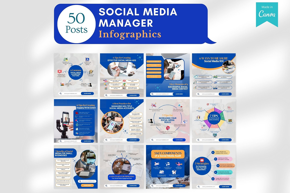 Social Media Manager -Canva Posts, a Social Media Template by Viral Content Design (Photo 2 of 17)