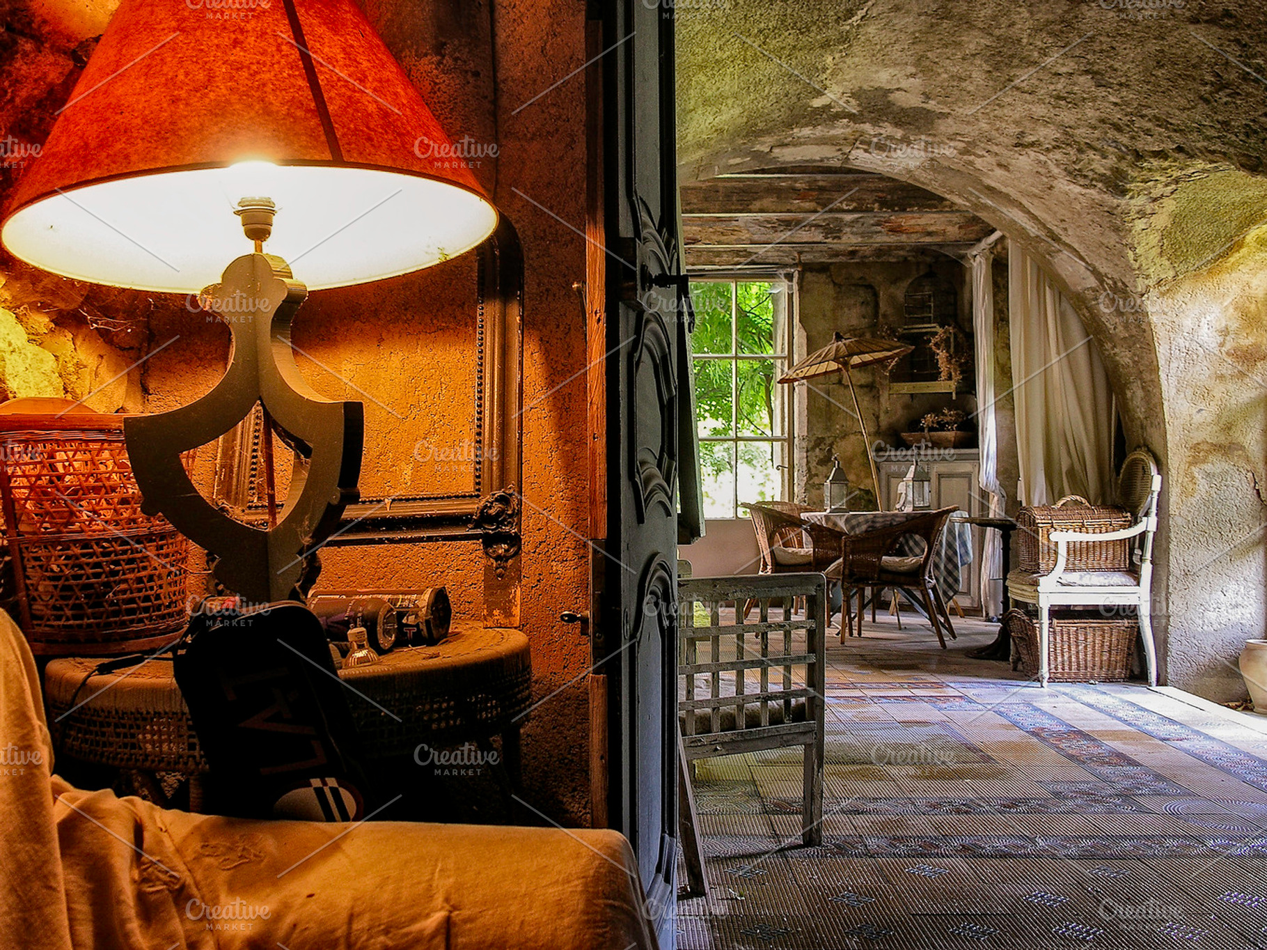 Vintage luberon stock photo containing romantic and old