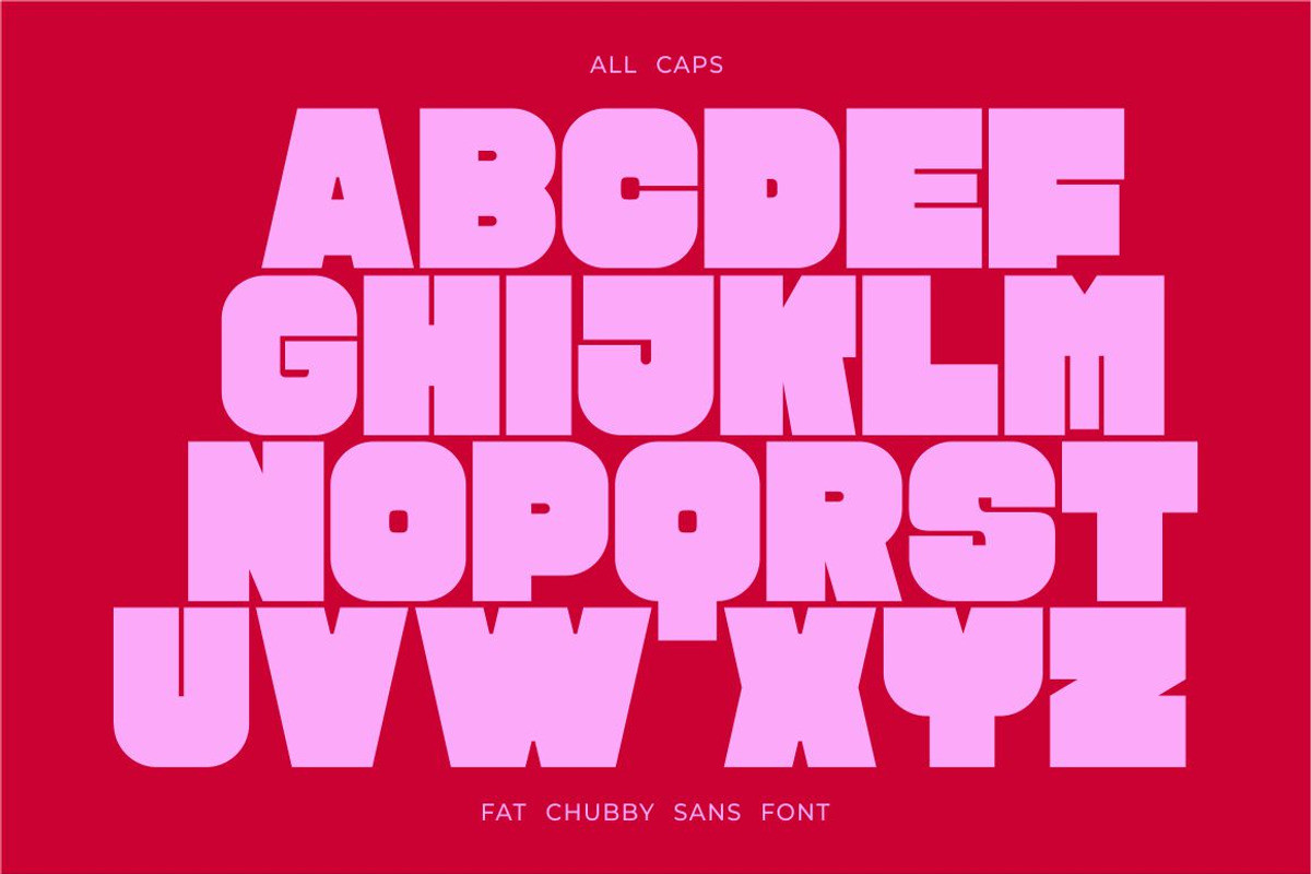Fat Chubby Sans - Sans Serif Font, a Sans Serif Font by suhadidesign (Photo 7 of 11)