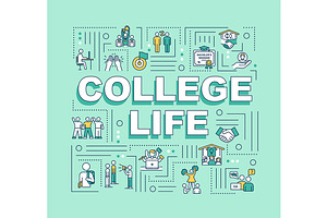 College life word concepts banner, a Templates & Theme by IMG Visuals